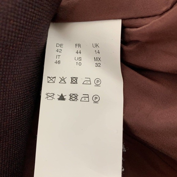 Hugo Boss Womens Blazer Jacket Size 10 Dark Purple Wool Blend One Button - Picture 7 of 12